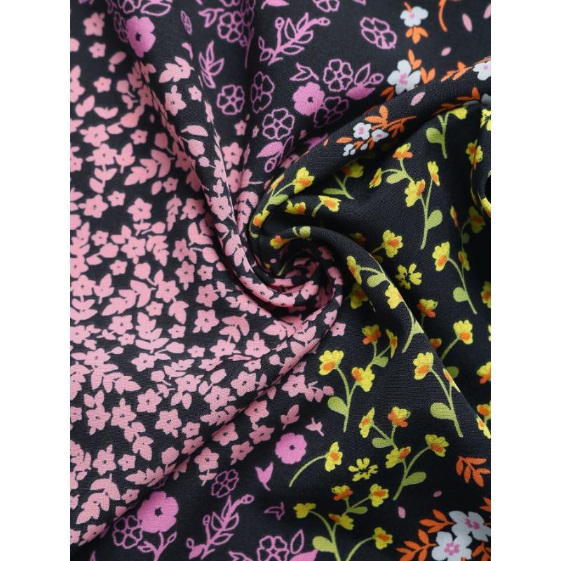 Neue Sommerhose für Damen mit Schnürung, bedruckt, Temperament, hohe Taille, weites Bein