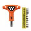 Ratchet Screwdriver 6.35mm Ratchet Bit Screwdriver with Non-Slip Handle Multifunctional for 1/4 Inch Hex Screwdrivers Bits Set