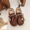 New winter fleece thickened fluffy shoes women's fleece thickened warm retro cotton shoes lightweight Doudou shoes