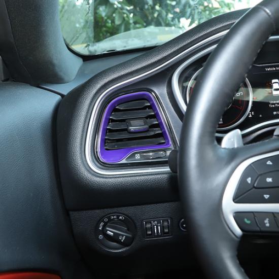 Konsole Klimaanlage Lüftungsschacht Zierleiste Abdeckring für Dodge Challenger 2015+ Lila
