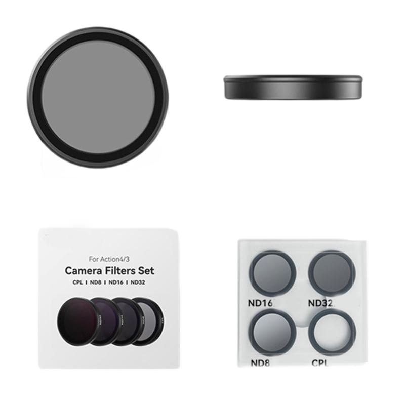 

Professional Lens Filters For Action 4/3 Drones, 4Pack, High Clearly, Improve Contrast And Sharpness Glass Filter 1
