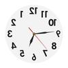 Wall Anti Reverse Clock Modern Backwards Time Run Counter Clockwise Watch Wall