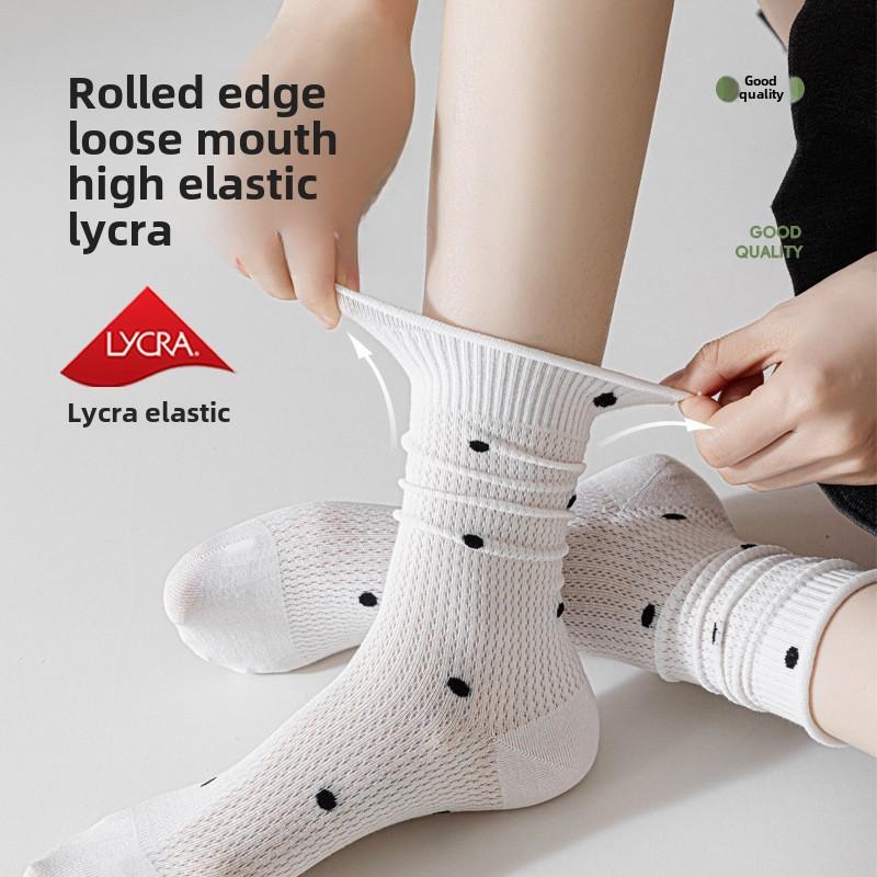 5 Pairs of Women's Summer Boneless Mesh Spot Breathable Stockings