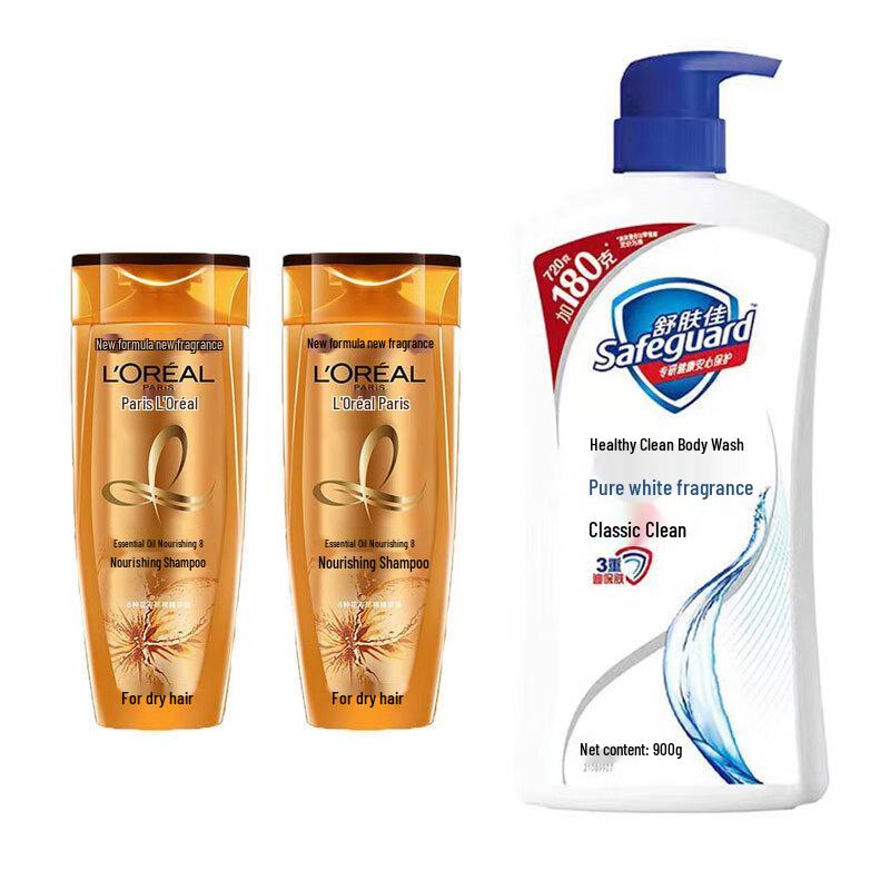 

L Oreal Shampoo & Safeguard Shower Gel Bundle