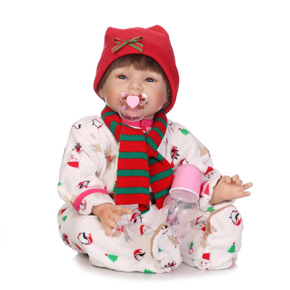 Voa-1PC Est Fashion Doll Baby Toy Cute Gift Baby Nipple Simulation Dolls Reborn