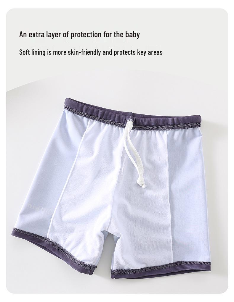 2026 Boys' Two-Piece Swimsuit, Ages 2-6, Cute Cartoon Design, Sun Protection, Quick Dry Swimwear.