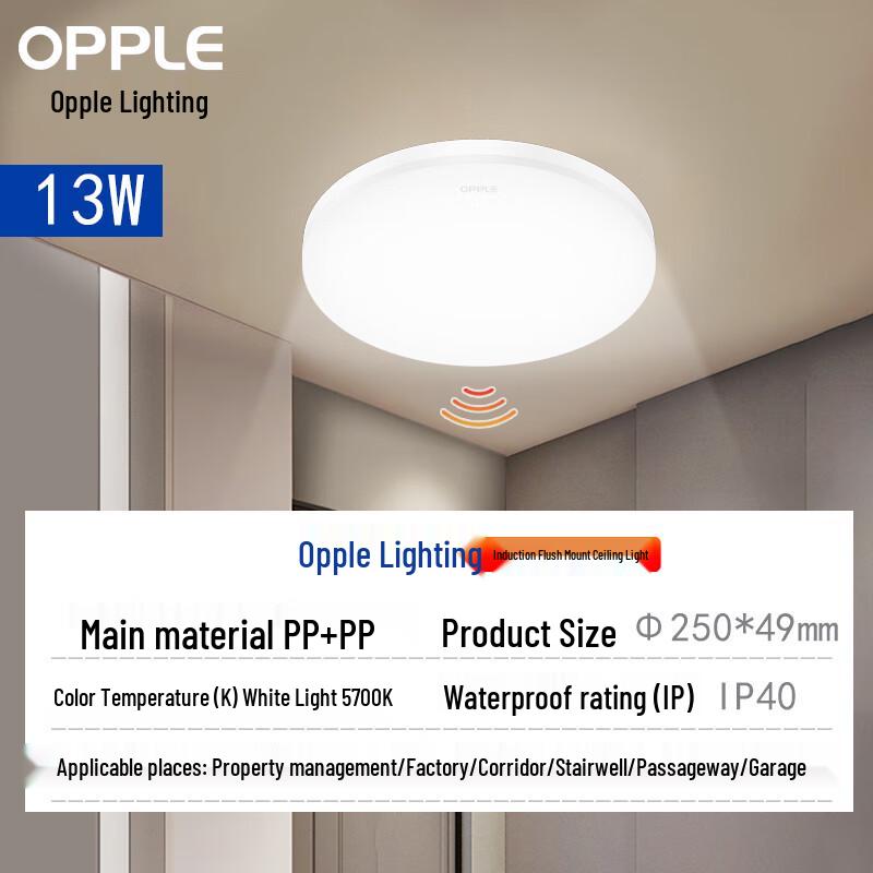 Opple LED Ultra-Thin Microwave Sensor Three-Proof Ceiling Light