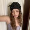 Vintage Beanie Mütze Schleife Gewebte Kappe Mode Pailletten Strickmütze Herbst
