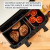 Moulinex Dual Easy Fry &; Stainless Steel Grill, Air Fryer &; Grill, 2 Drawers, EZ905D20