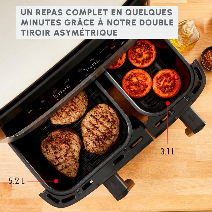 Moulinex Dual Easy Fry &; Stainless Steel Grill, Air Fryer &; Grill, 2 Drawers, EZ905D20