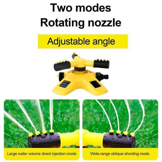 Automatic Lawn Sprinkler 3-Arm Adjustable 360-Degree Rotating Garden Sprinkler Water Sprinkler Garden