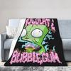 Invader Zim Taco Gir Y2K Cartoon Knitted Blanket  Fleece Throw Blankets Bed Sofa Decoration Soft Warm Bedspread