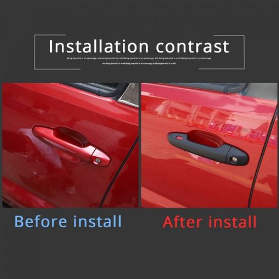 Matte Black Exterior Door Handle Cover Trim For Toyota Tacoma 2016-