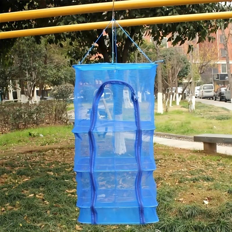 2pcs Foldable Drying Net Anti Fly Cage Fish Drying Mesh Vegetable Herb Fishing Net Storage Cage for Outdoor Drying