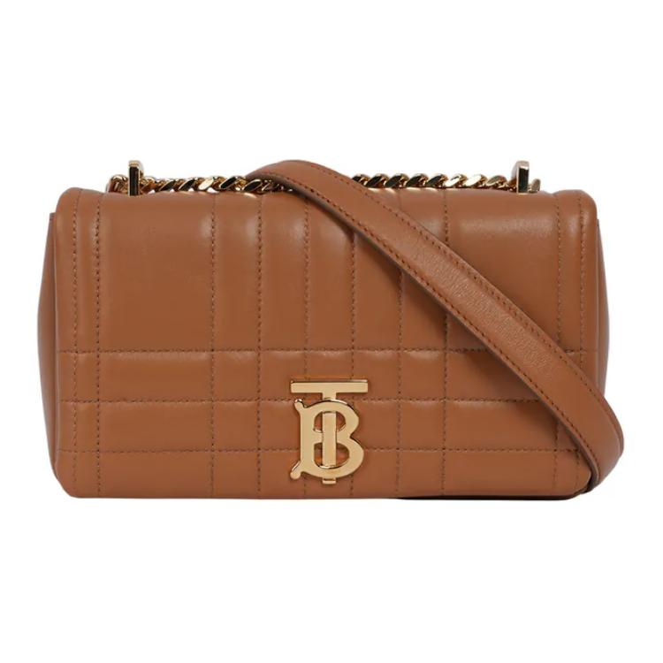 

Burberry Lola Bag With Stitching Design Flap Closure Women Shoulder Bag Maple-Brown 80904401 Shopping Bag Set(Basic Set+Shopping Bag)