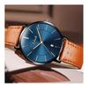 Men's Watch, Ultra Thin 6.5MM, Simple Fashion, Casual Business Watch, Japanese Quartz Movement, 40mm Dial, Genuine Leather Band, Unisex (Yellow Band,