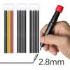 2-in-1 Solid Carpenter Pencils With Sharpener Carpenter 2.8mm Solid Mechanical Pencils Marking Tools Construction/carpenters