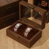 Retro Spot Wooden Watch Storage Display Box Black Walnut Collection Box Household 2-digit 4-digit Jewelry Storage Box
