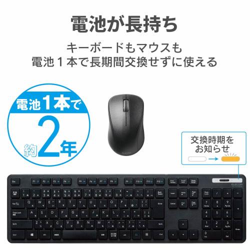 Elecom Set tastatură wireless cu membrană subțire, tastatură completă, neagră TK-FDM110MBK