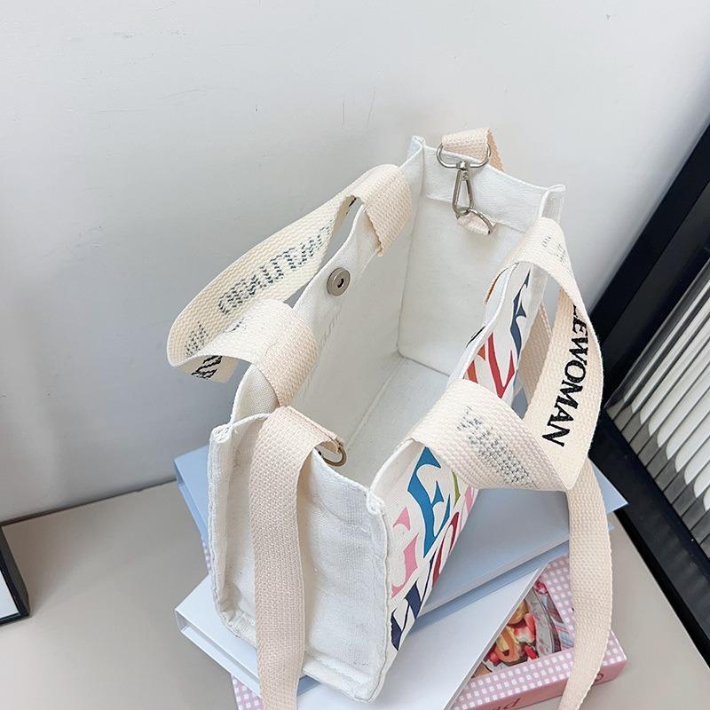 Canvas Bag New Small Square Bag Trendy Handbag Messenger Bag Women's Bag Bag Bag