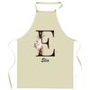 Tablier De Cuisine - Elia Lettre - Coton Résistant - Impression Durable France - Liens Ajustables