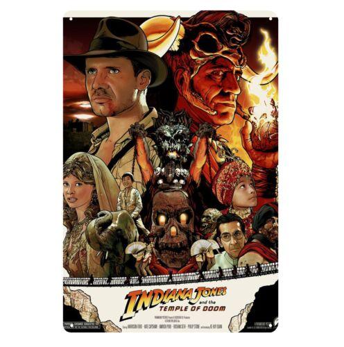 Indiana Jones Temple Of Doom Movie Metal Poster Tin Sign 20x30cm PlaqueAluminum 20x30cm(7.8x11.8inch)
