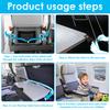 Extensor de Asiento de Avión para Niños Hamaca de Pies Plegable para Avión Cómoda Cama de Avión para Niños Pequeños Esenciales de Viaje Reposapiés para Niños