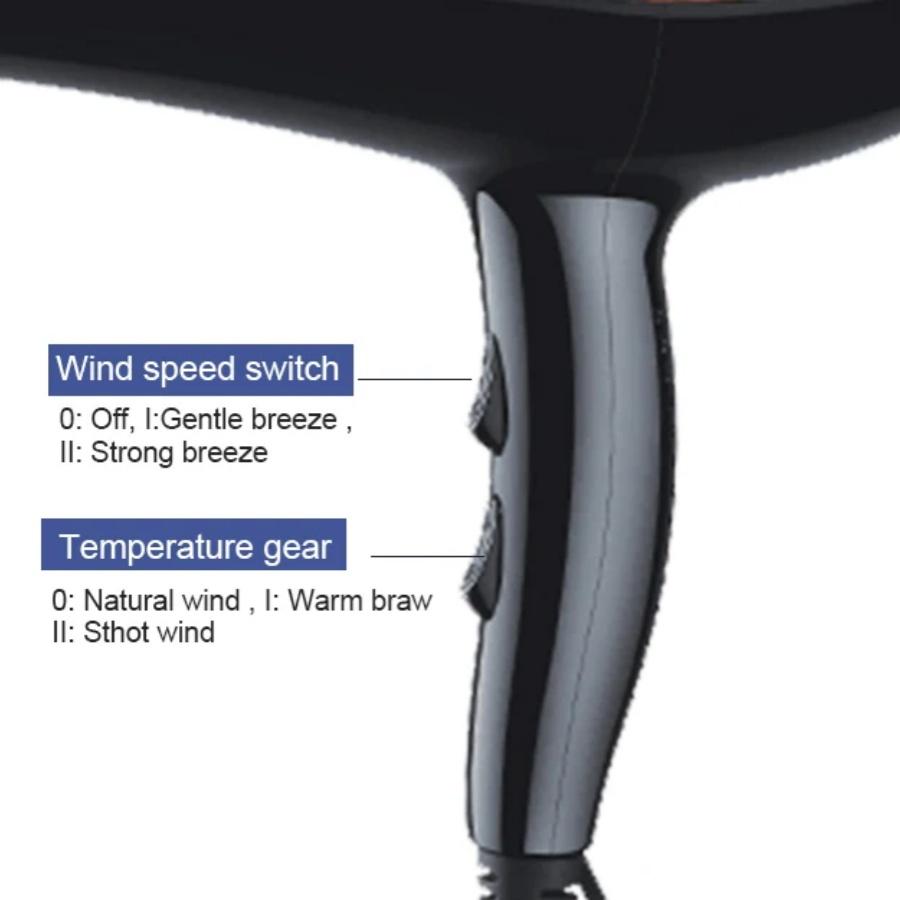 1700w Negative Ion Hair Dryer with Motor, Quick Drying, High Speed, Low Noise, Temperature Control, Hair Care, Quick Drying