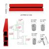 Woodworking Planing Stop Board Baffle 15.8/17.8/19.8mm for Bench Dog Clamps Aluminum Alloy Adjustable Limit Tenon Block