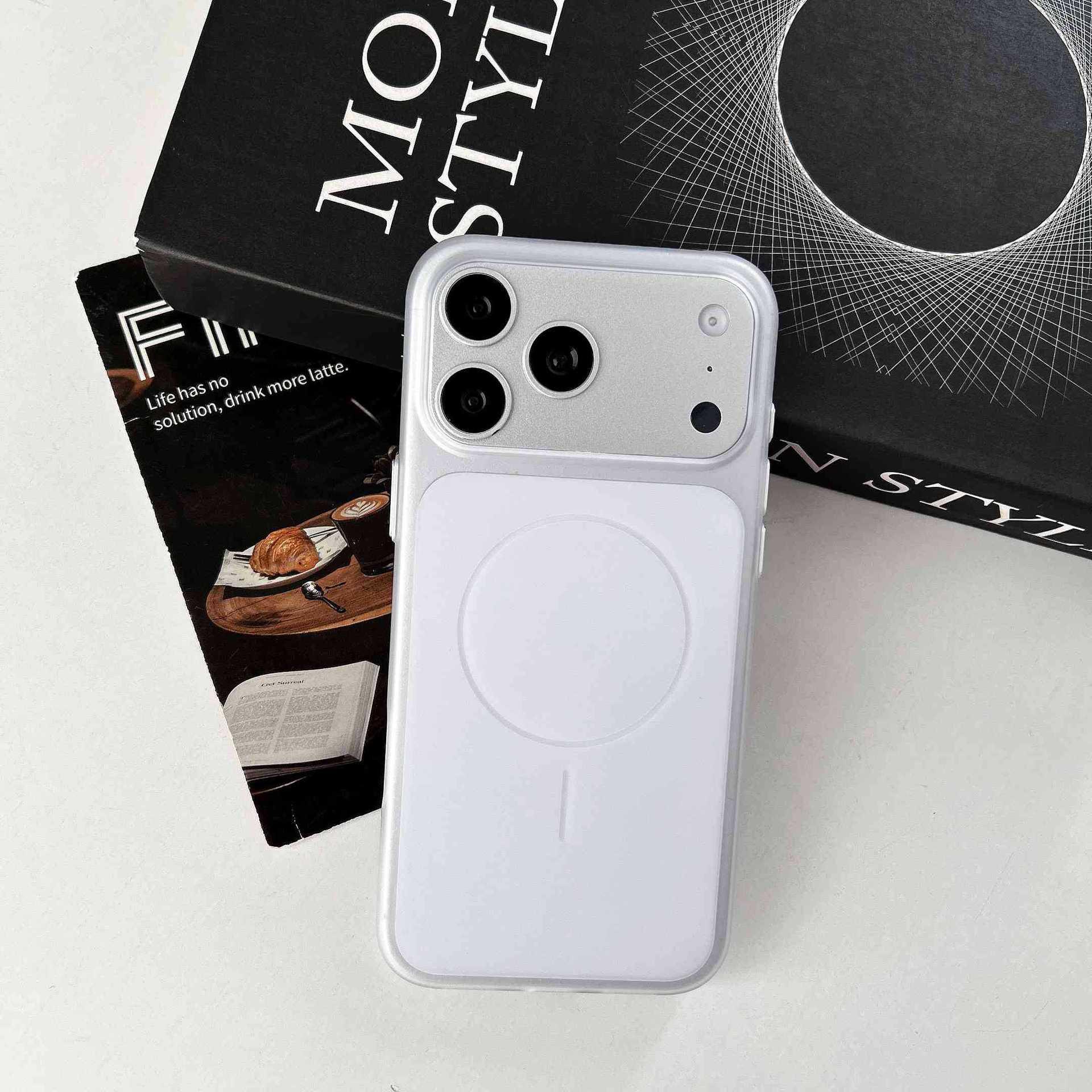 

Semi-Transparent Frosted Magnetic Case for iPhone 17 Pro Max - European & American Style, Available in 16 Colors iPhone 14 Pro Max