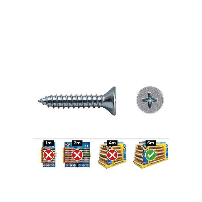 Vis Noyée Pour Feuilles. Philips Din 7982 5,5x38 Zink. Box 250 Uni. Celo