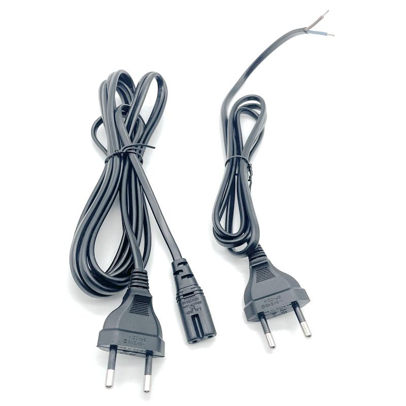 INMETRO Two-pin Brazil Power Cord with Figure-8 End for Speaker, Desk Lamp, Smart Mirror, or Charging Plug