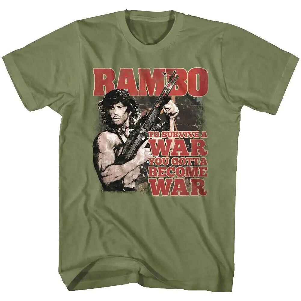 Rambo To Survive War Men T Shirt XXXL