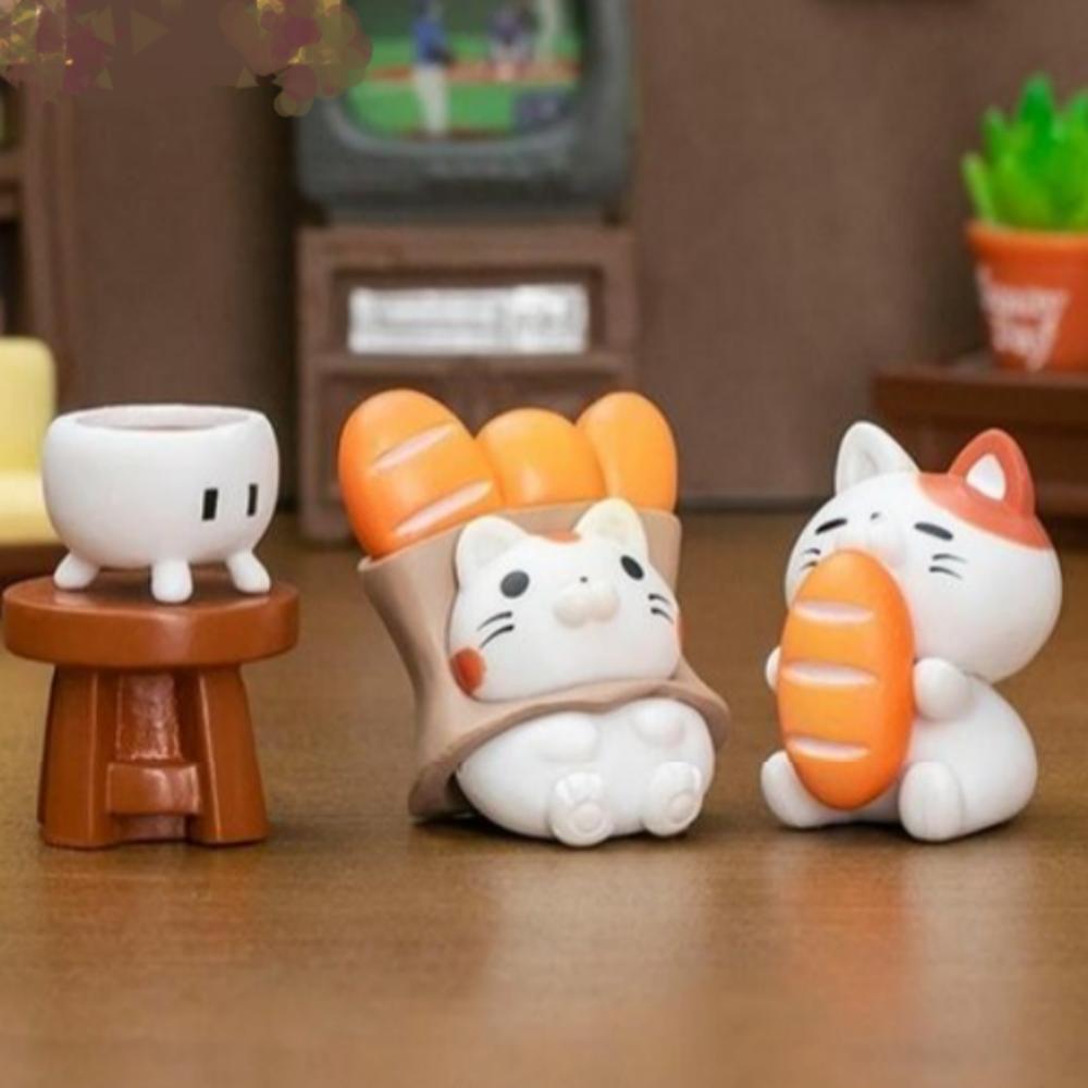 Miniature Bakery Cat Decoration Set of 7 All