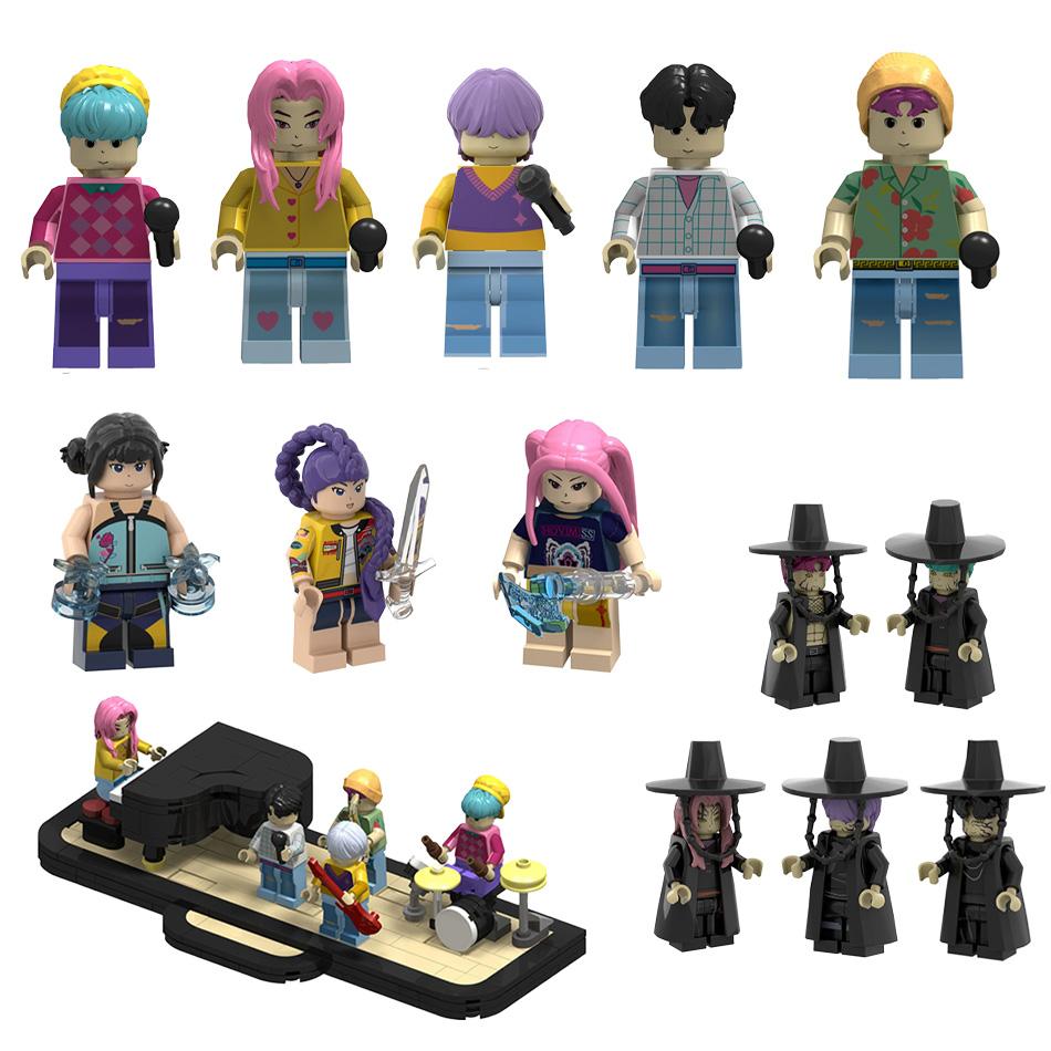 NOUVEAU KPOP Domon Huntens Poupées Dessin Animé Blocs de Construction Kawaii Figurine d'Action Jouet à Assembler Jouets Éducatifs pour Enfants Cadeaux