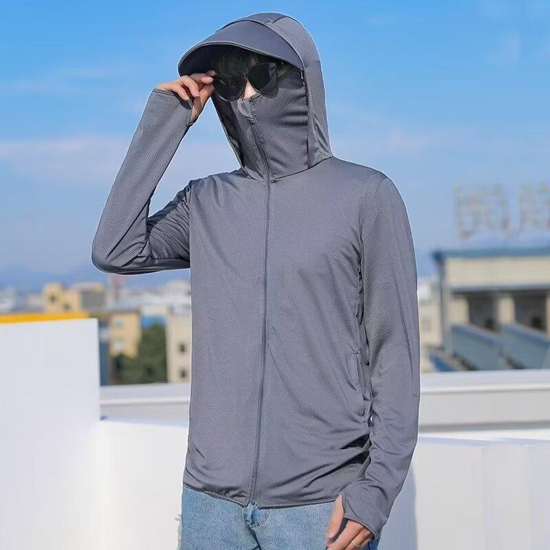 Sunscreen clothes men's and women's large brim removable sunscreen clothes UV protection shirt skin clothes jacket summer new models