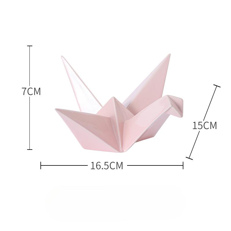 Creative Ceramic Craftsmanship Thousand Paper Crane Folding Home Furnishings Entrances Living Rooms Desktop Decoration Ornaments