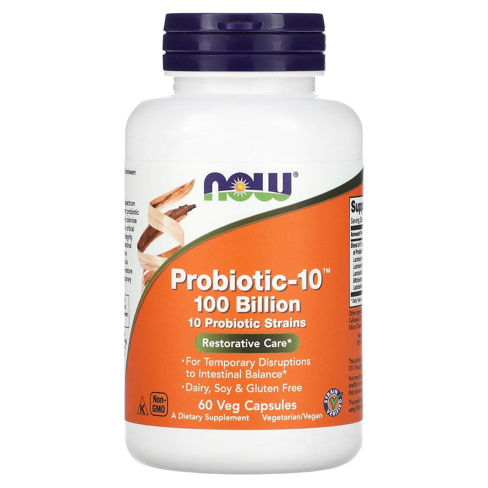 

Probiotic-10, 100 Billion, 60 Veggie Caps