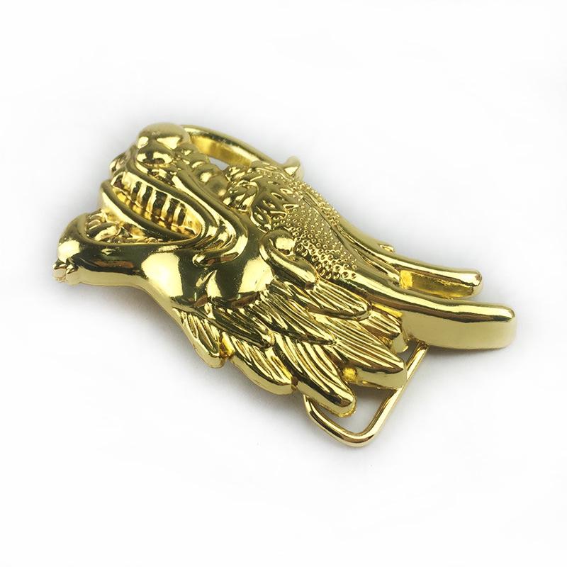 Zinc Alloy Men's Chinese Dragon Belt Buckle – Trendy Smooth Snap Design