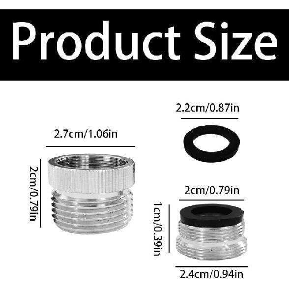 Faucet Adapter with Aerator, 3/4" Thread Sink Faucet To Garden Hose Adapter for Kitchen, Bathroom, Garden, Yard & Balcony