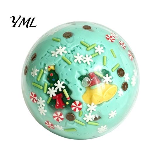 Xmas Theme Sensory Toy 1/4Pcs Christmas Stress Ball Fidget Toy, Anxiety Relief Squeezable Ball, Party Favors for Adults and Kids Soft Balls