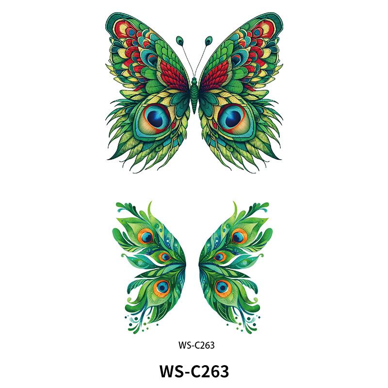 New Colored Butterfly Ins Style Tattoo Stickers Waterproof Arm Advanced Stage Performance Makeup Face