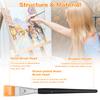 4 Pcs Artist Paint Brush Nylon Bristles Paint Brush Set Professional Flat Comb Painting Brushes Set for Watercolour Beginners