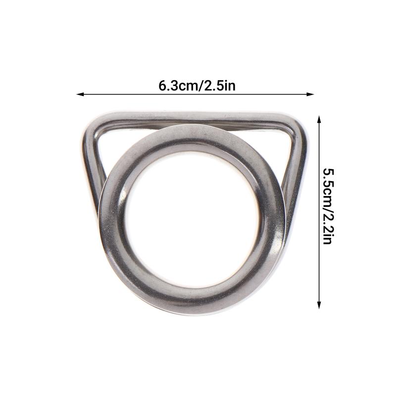 D Ring M6 M8 Stainless Steel Wire Rope Thimble Durable Marine Hardware for Sailboat Yacht Outdoor Rigging Use A1