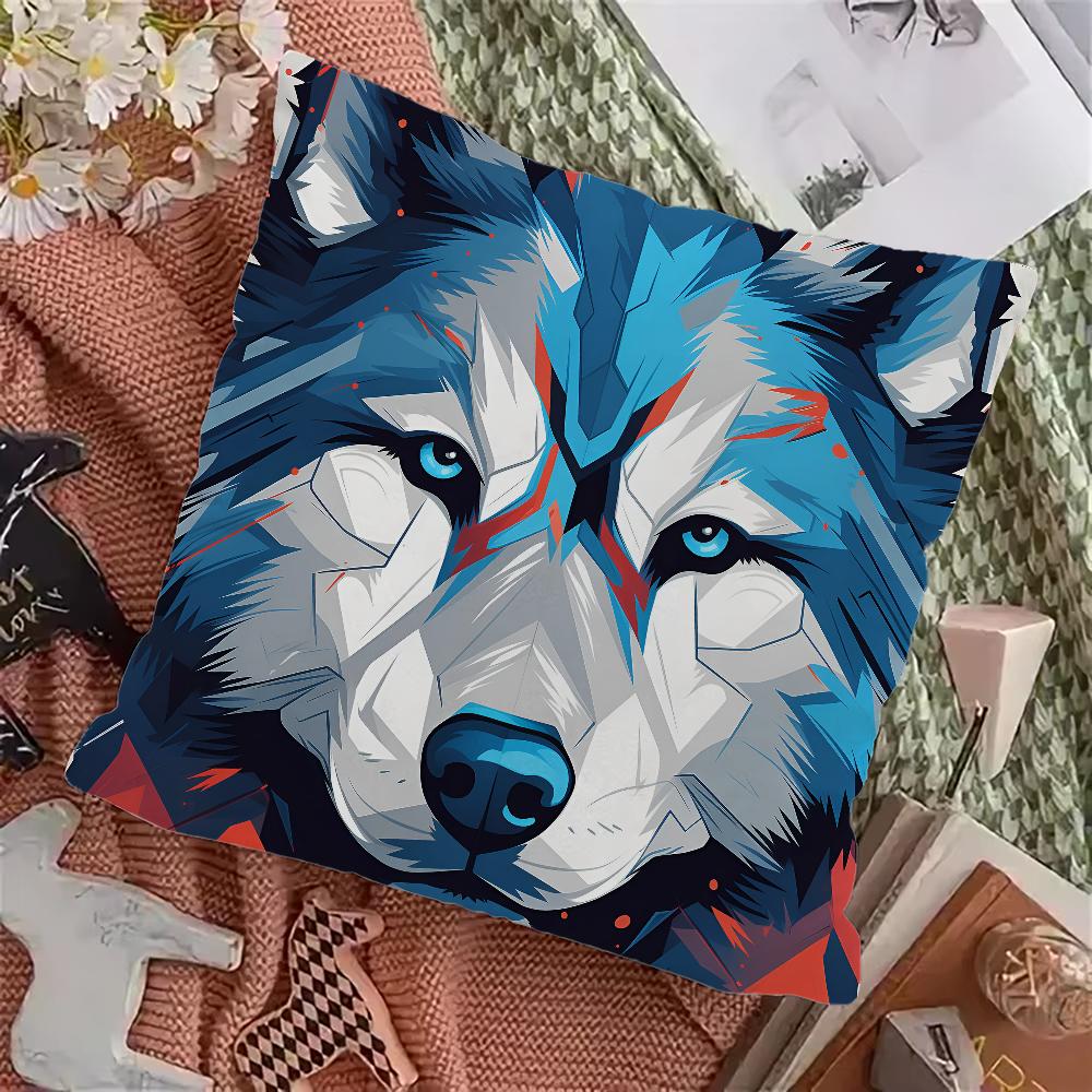 Cool Animal Wolf Tiger Pillow Case Pillowcase Home Sofa Cushions Car Cushions Pillowcover Office Pillowshell Pillow