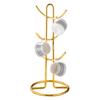 Albero Porta Tazze in Metallo 6 Ganci Porta Tazze da Caffè Forte Portata Albero Porta Tazze Espositore Organizzatore Supporto per Piano Cucina
