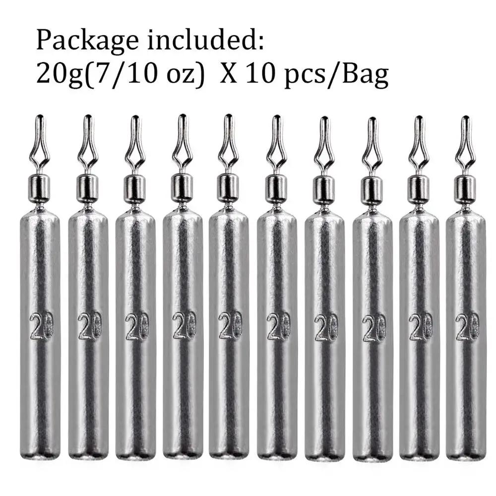 NEW 10pcs Fishing Sinker 3.5g 5g 7g 10g 14g 20g Drop Shot Weight Sinkers Fishing Tackle Accessories