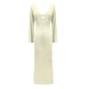Women's Long Beach Dress Color Knit Hollow Out Swimsuit Cover Up Sunwear