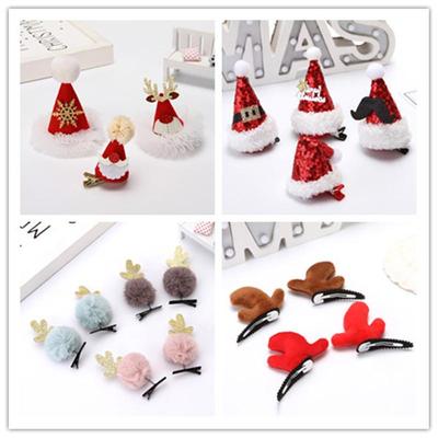 Clips de Păr Mini Pălărie Roșie de Crăciun - Accesoriu Festiv și Cadou pentru Copii