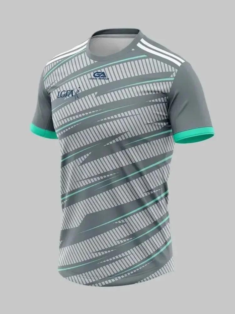 Unisex Striped O-Neck Breathable Running Fitness Sports T-shirt